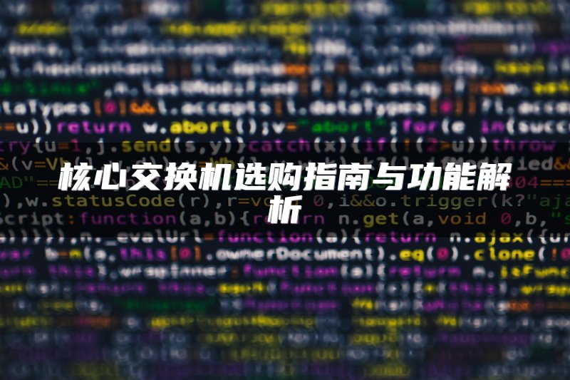 核心交换机选购指南与功能解析