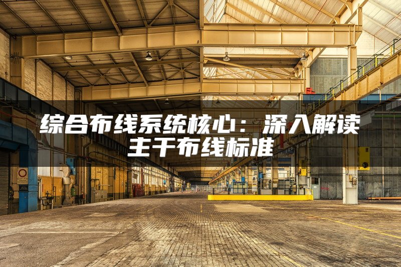 综合布线系统核心：深入解读主干布线标准