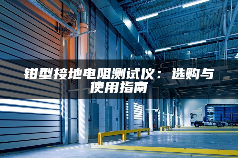 钳型接地电阻测试仪：选购与使用指南