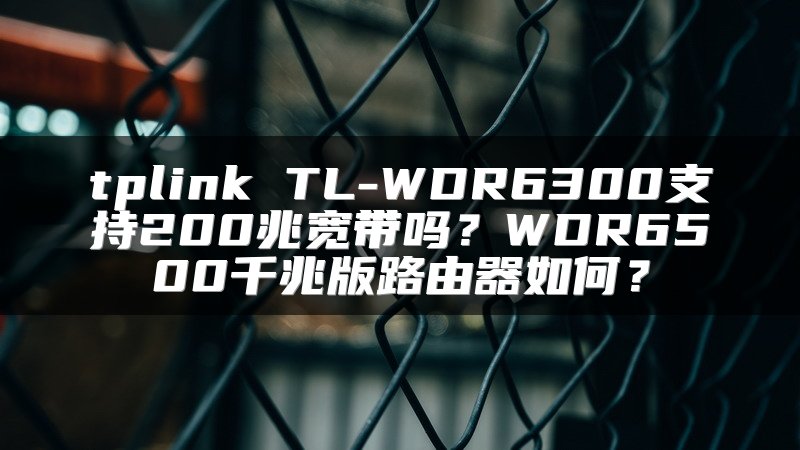 tplink TL-WDR6300支持200兆宽带吗？WDR6500千兆版路由器如何？