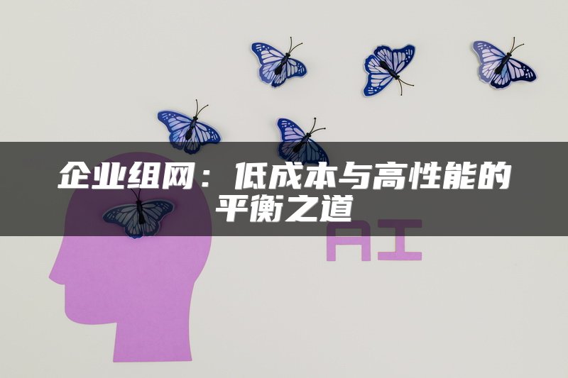 企业组网：低成本与高性能的平衡之道