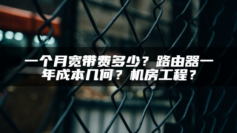 一个月宽带费多少？路由器一年成本几何？机房工程？