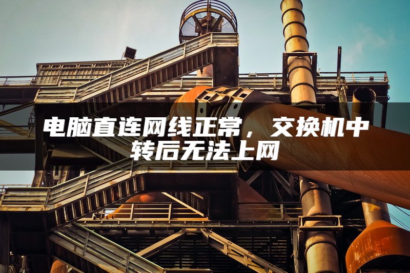 电脑直连网线正常，交换机中转后无法上网