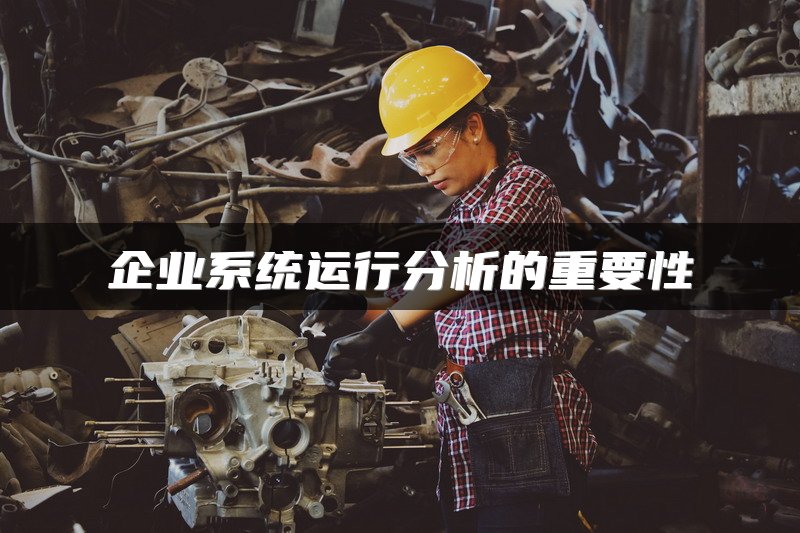 企业系统运行分析的重要性