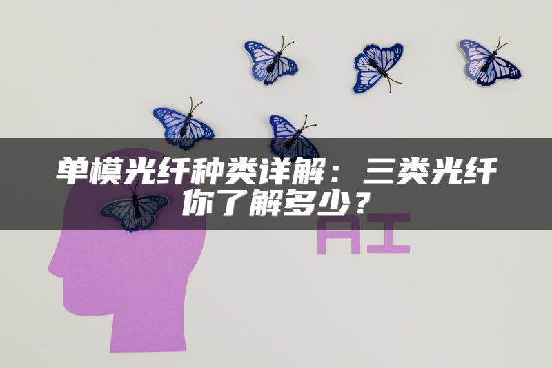 单模光纤种类详解：三类光纤你了解多少？
