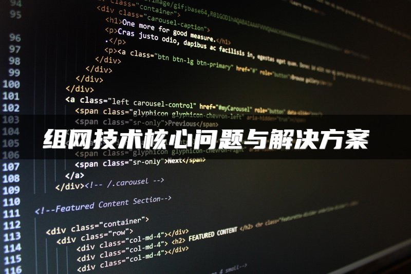 组网技术核心问题与解决方案