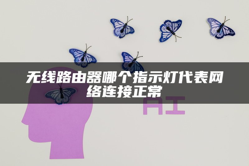 无线路由器哪个指示灯代表网络连接正常