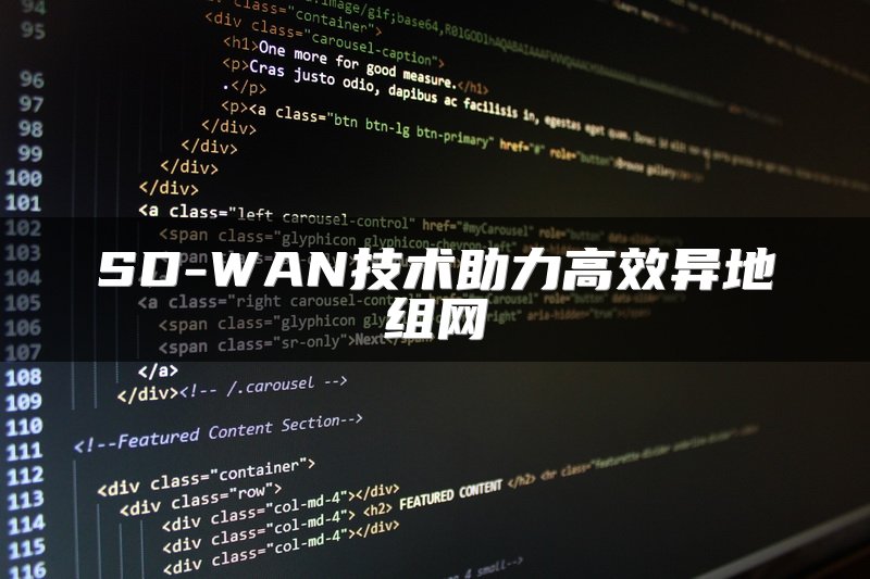 SD-WAN技术助力高效异地组网