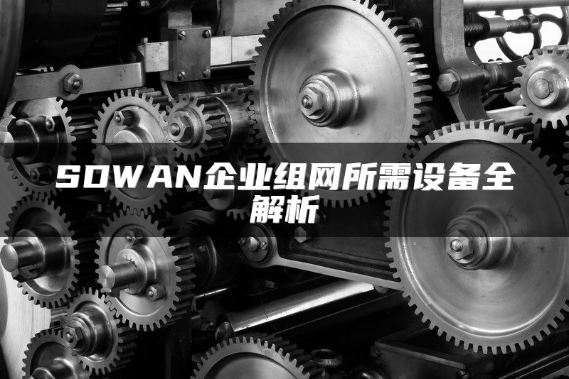 SDWAN企业组网所需设备全解析