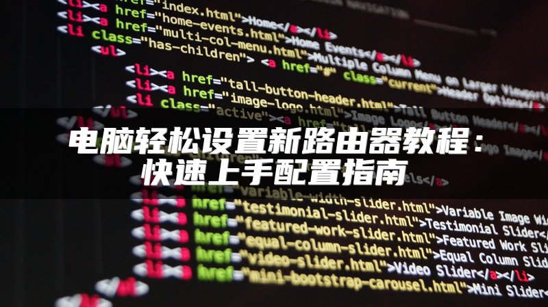 电脑轻松设置新路由器教程：快速上手配置指南