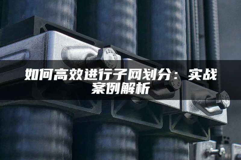 如何高效进行子网划分：实战案例解析