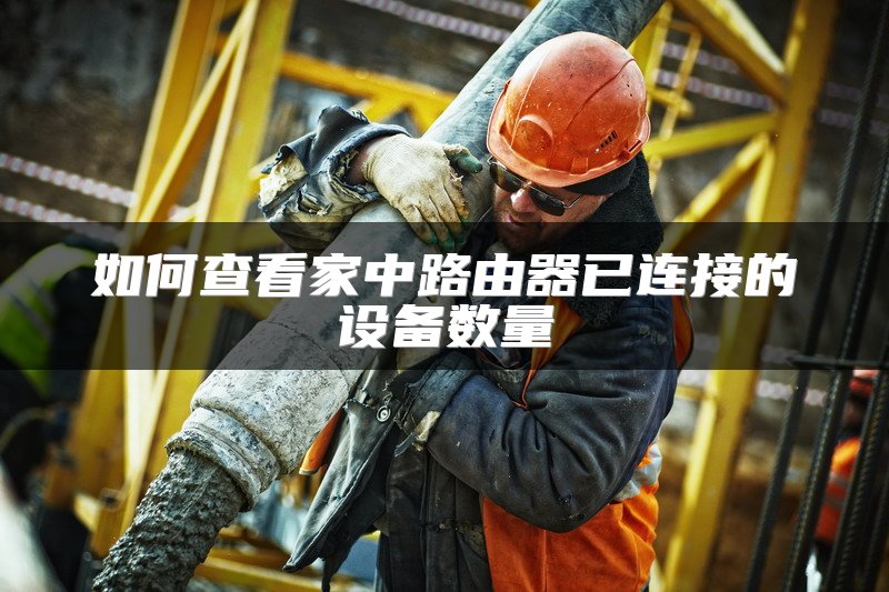如何查看家中路由器已连接的设备数量