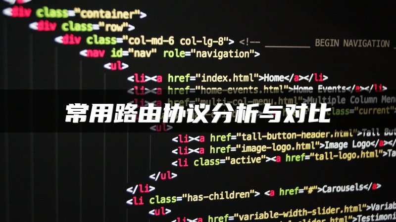 常用路由协议分析与对比