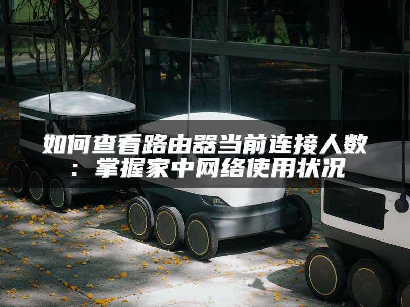如何查看路由器当前连接人数：掌握家中网络使用状况