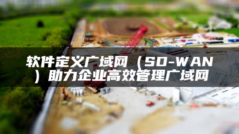 软件定义广域网（SD-WAN）助力企业高效管理广域网
