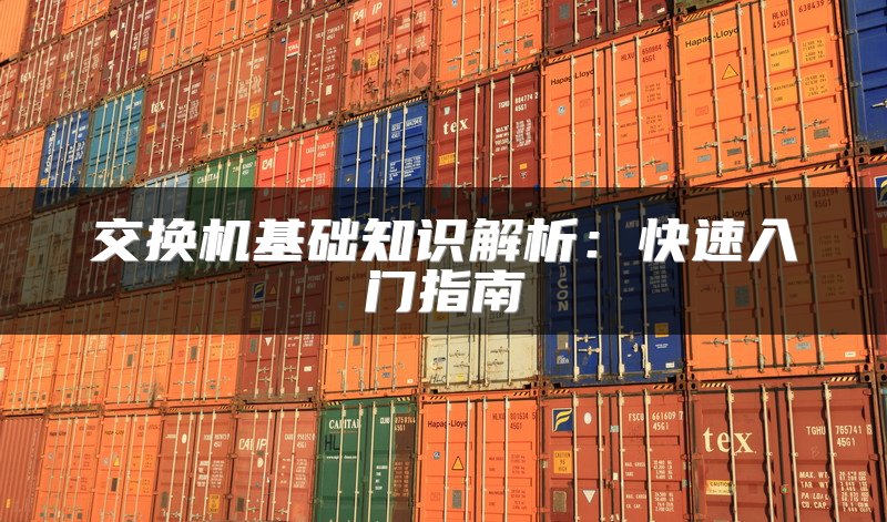 交换机基础知识解析：快速入门指南