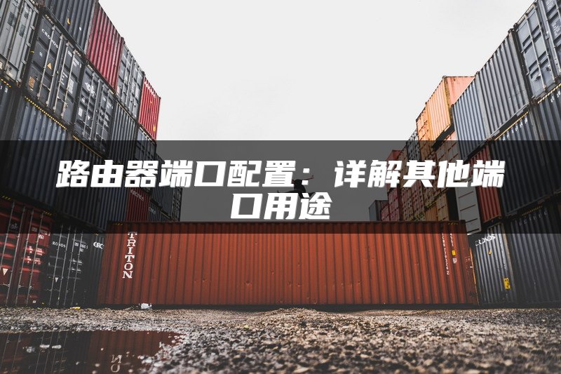 路由器端口配置：详解其他端口用途