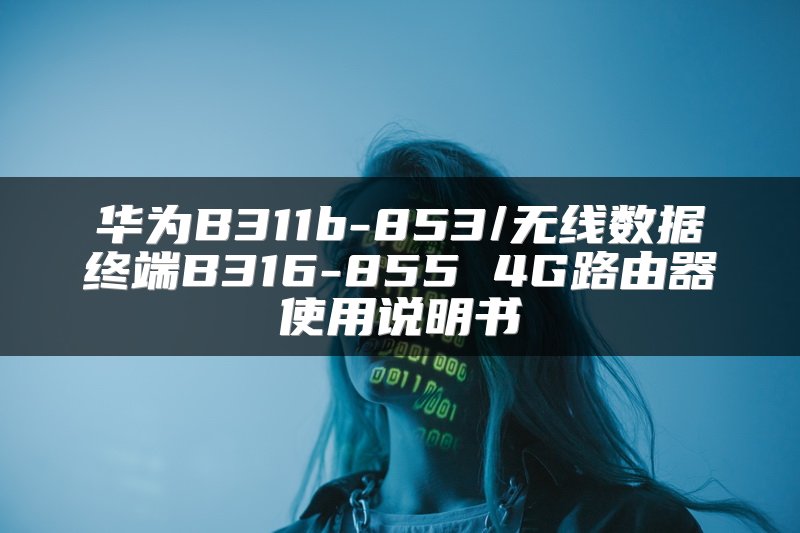 华为B311b-853/无线数据终端B316-855 4G路由器使用说明书