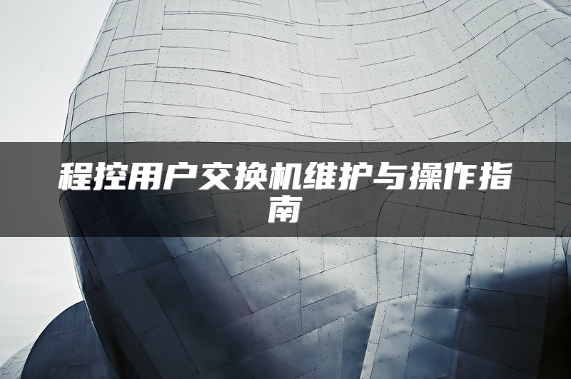 程控用户交换机维护与操作指南