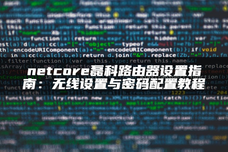 netcore磊科路由器设置指南：无线设置与密码配置教程