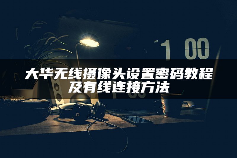 大华无线摄像头设置密码教程及有线连接方法