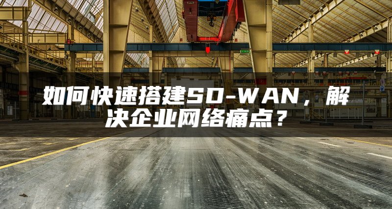 如何快速搭建SD-WAN，解决企业网络痛点？