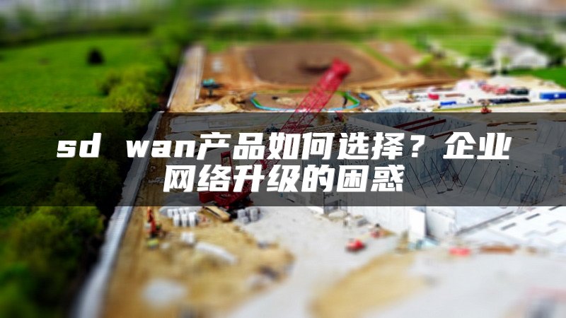 sd wan产品如何选择?企业网络升级的困惑