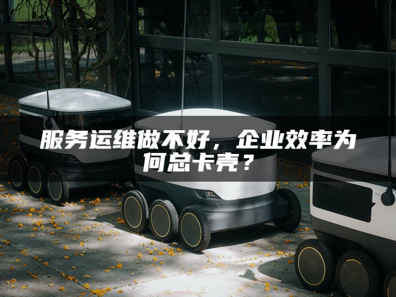 服务运维做不好，企业效率为何总卡壳？