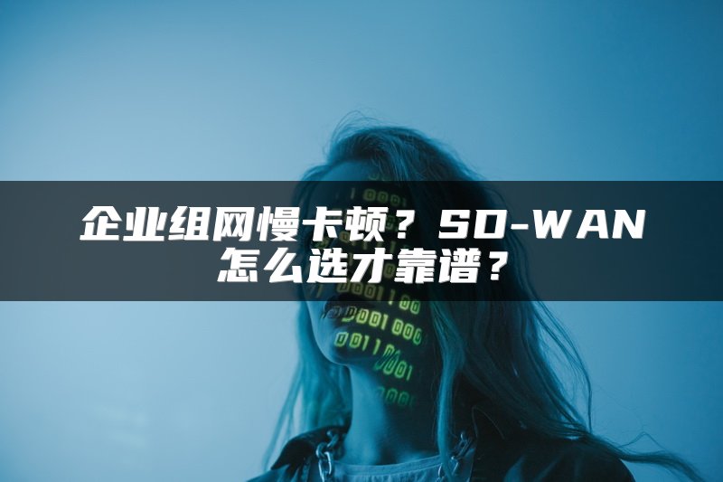 企业组网慢卡顿？SD-WAN怎么选才靠谱？