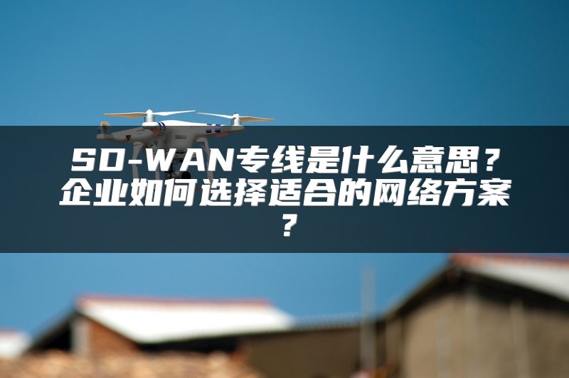 SD-WAN专线是什么意思？企业如何选择适合的网络方案？