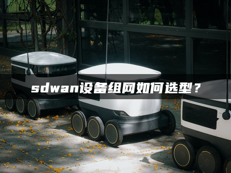 sdwan设备组网如何选型？