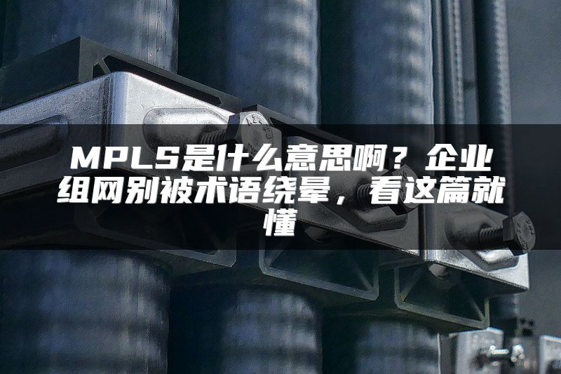 MPLS是什么意思啊？企业组网别被术语绕晕，看这篇就懂