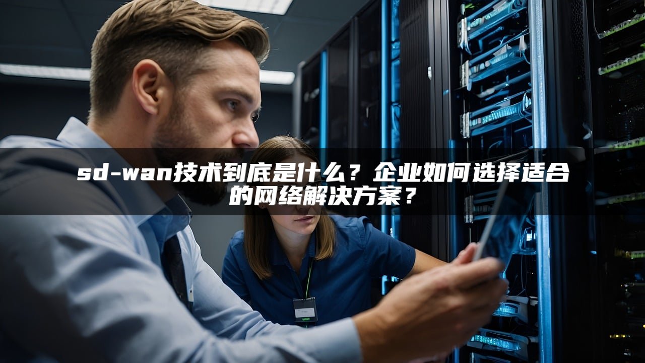 sd-wan技术到底是什么？企业如何选择适合的网络解决方案？