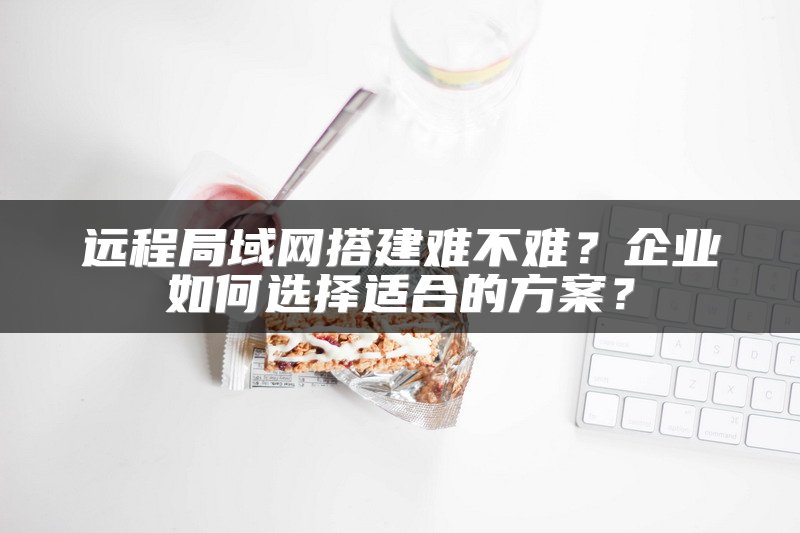 远程局域网搭建难不难？企业如何选择适合的方案？