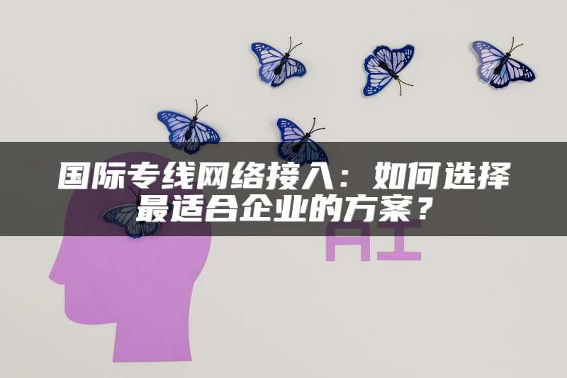 国际专线网络接入:如何选择最适合企业的方案?