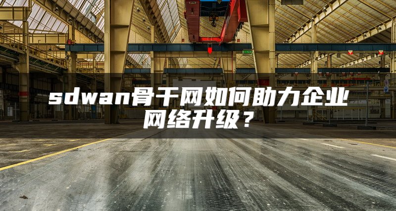 sdwan骨干网如何助力企业网络升级？