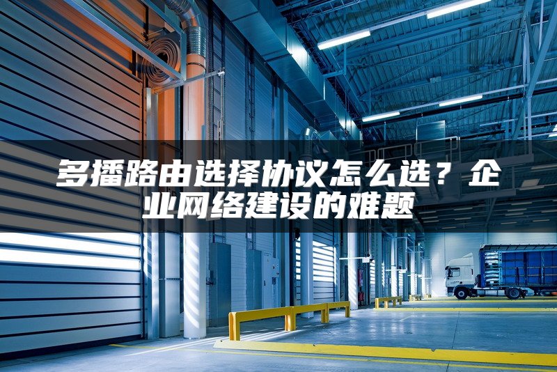 多播路由选择协议怎么选？企业网络建设的难题