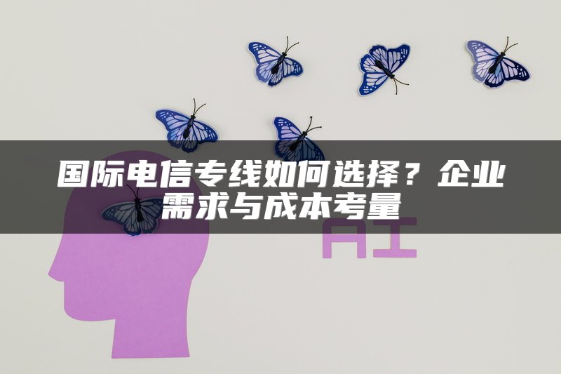 国际电信专线如何选择？企业需求与成本考量