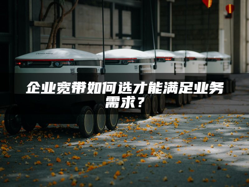 企业宽带如何选才能满足业务需求？