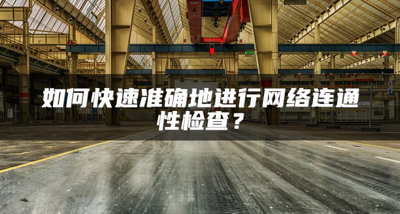 如何快速准确地进行网络连通性检查？