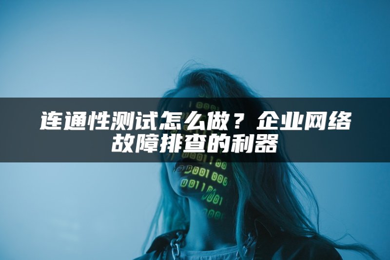 连通性测试怎么做？企业网络故障排查的利器