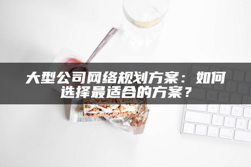 大型公司网络规划方案：如何选择最适合的方案？