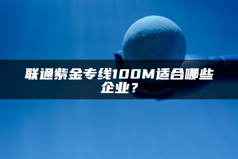 联通紫金专线100M适合哪些企业？