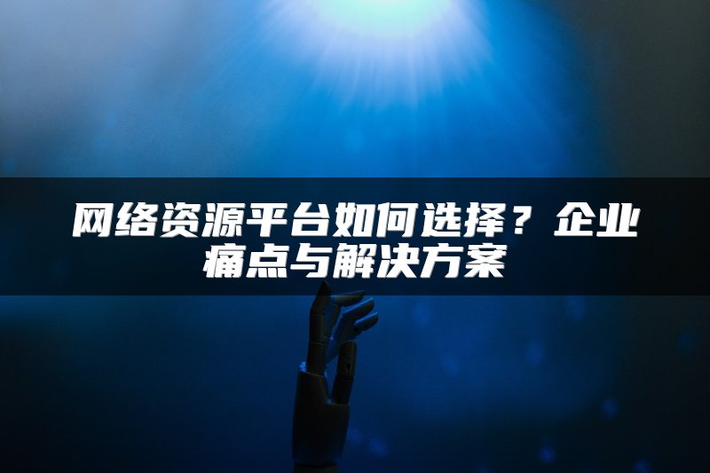 网络资源平台如何选择？企业痛点与解决方案