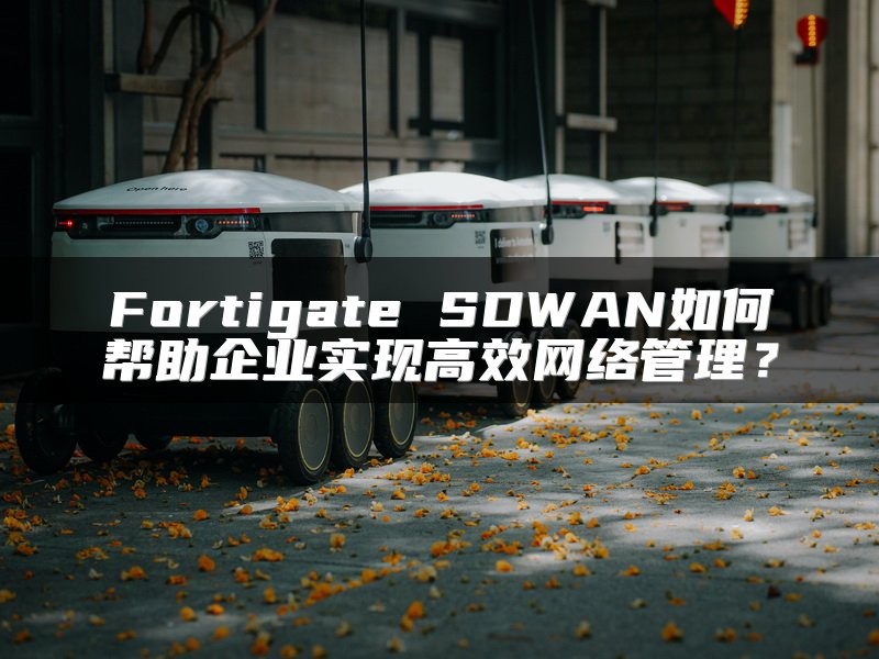 Fortigate SDWAN如何帮助企业实现高效网络管理?