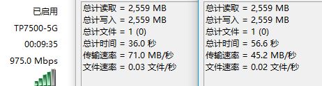 tp7500 B 5G speedtest